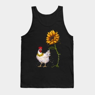You are My Sunshine Chicken Sunflower Funny Chicken Lover Tank Top